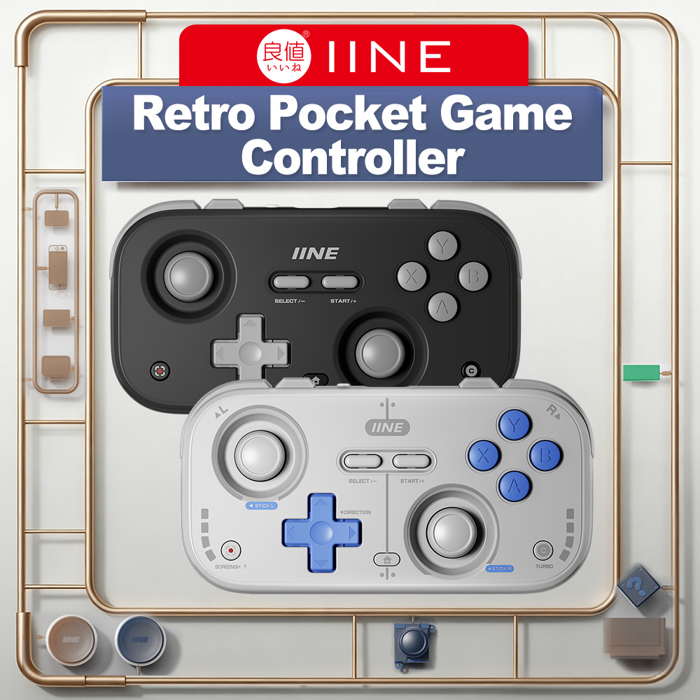 Retro Gaming Corps - IINE Controle Mini Retro Bluetooth para