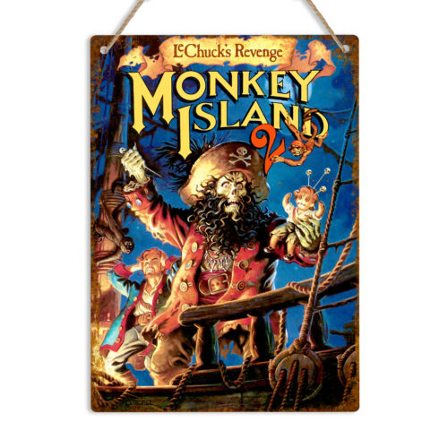 Retro Gaming Island - MONKEY ISLAND 2 Placa de Metal