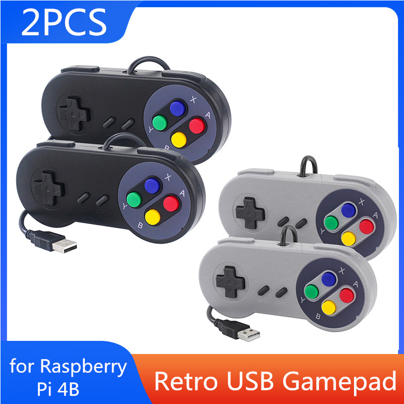 Retro Gaming Raspberry Pi - 2 pçs usb gamepad retro gaming