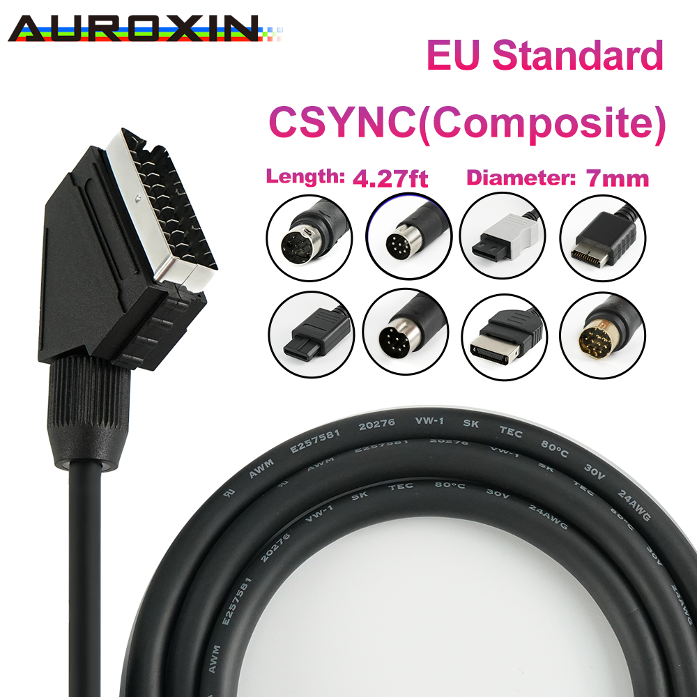 Retro Gaming Cable - Cabo SCART de Alta Qualidade para