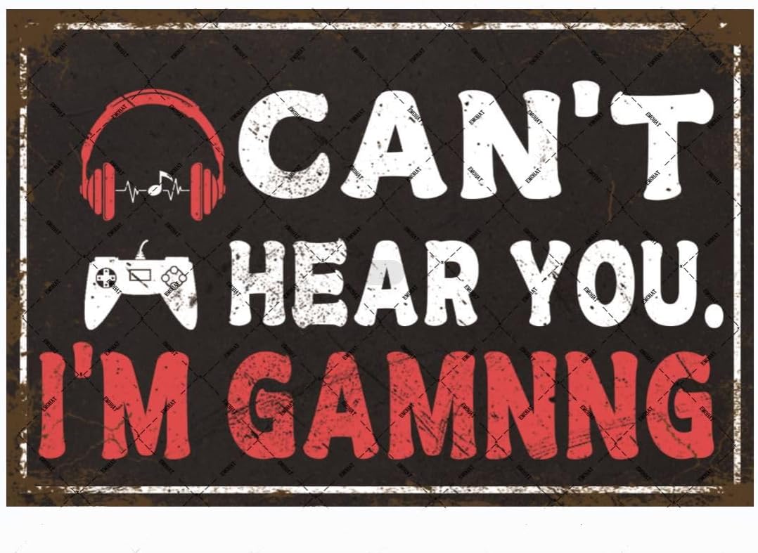 Retro Gaming Us - EMOHAT Placa de Metal para Sala