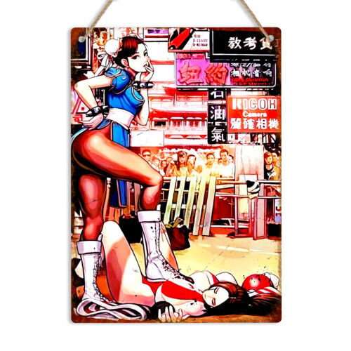 Retro Gaming Us - Placa de Metal Retro Chun Li