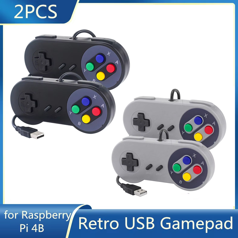 Retro Gaming Raspberry Pi - Controle USB com Fio para Jogos