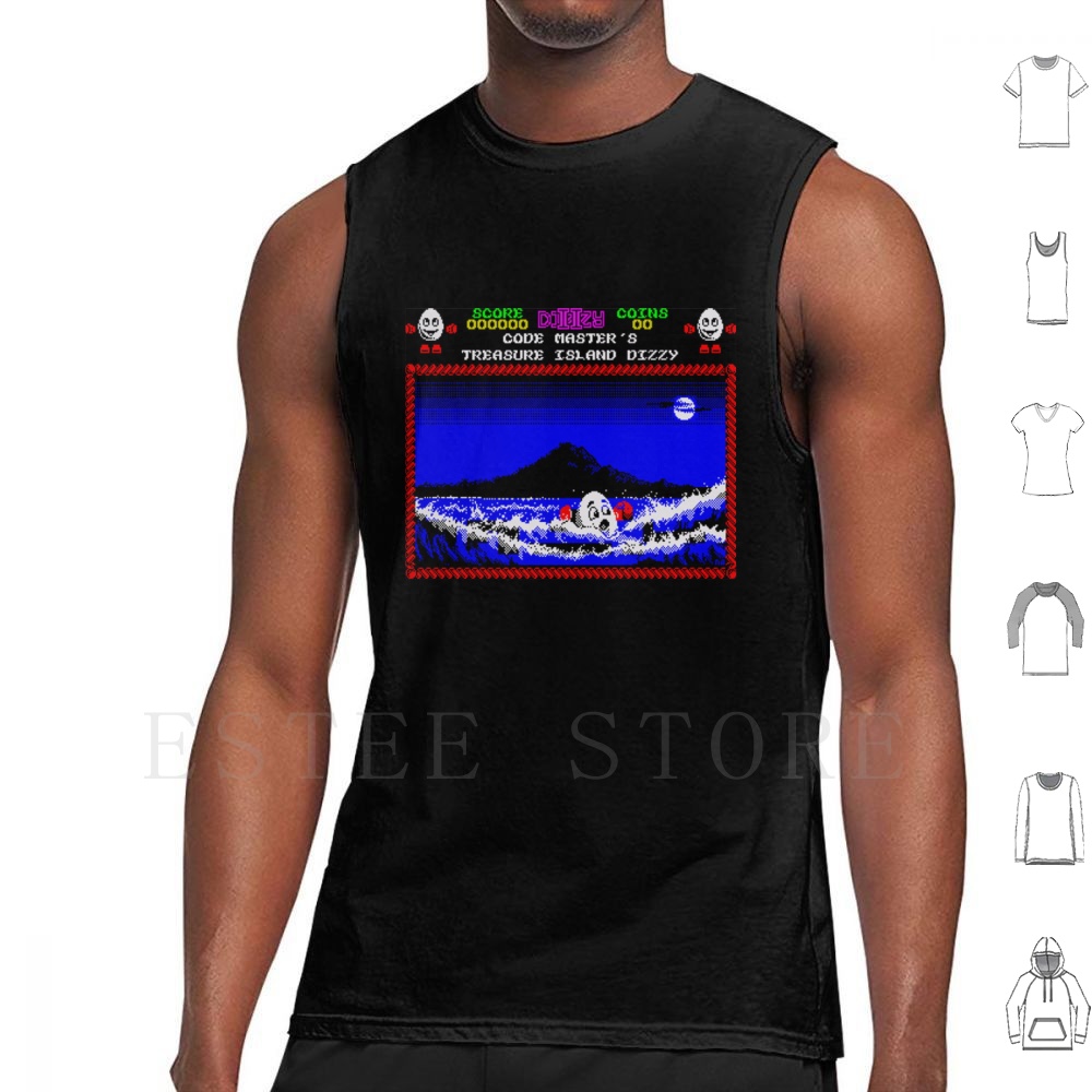 Retro Gaming Island - Camisetas sem mangas com estampa Dizzy