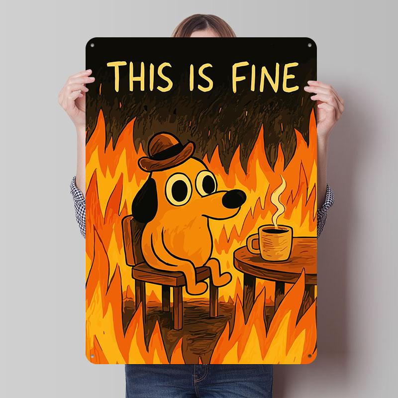 Retro Gaming Meme - Placa de Metal Personalizada com Meme