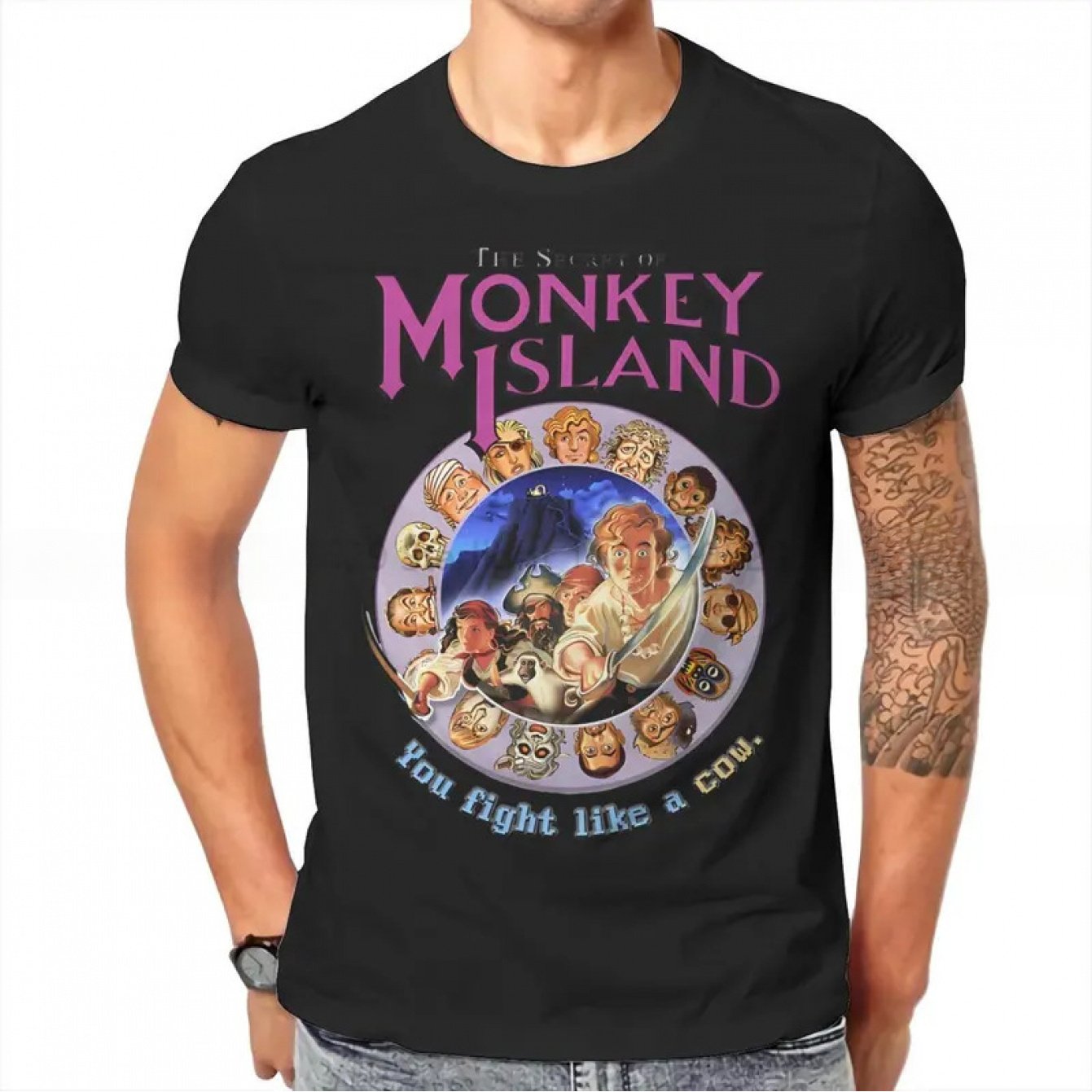 Retro Gaming Island - Camiseta masculina vintage para jogos Secret
