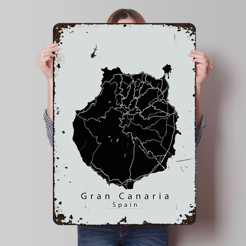Grande canaria ilha mapa carta - Retro Gaming Island avaliação e preço