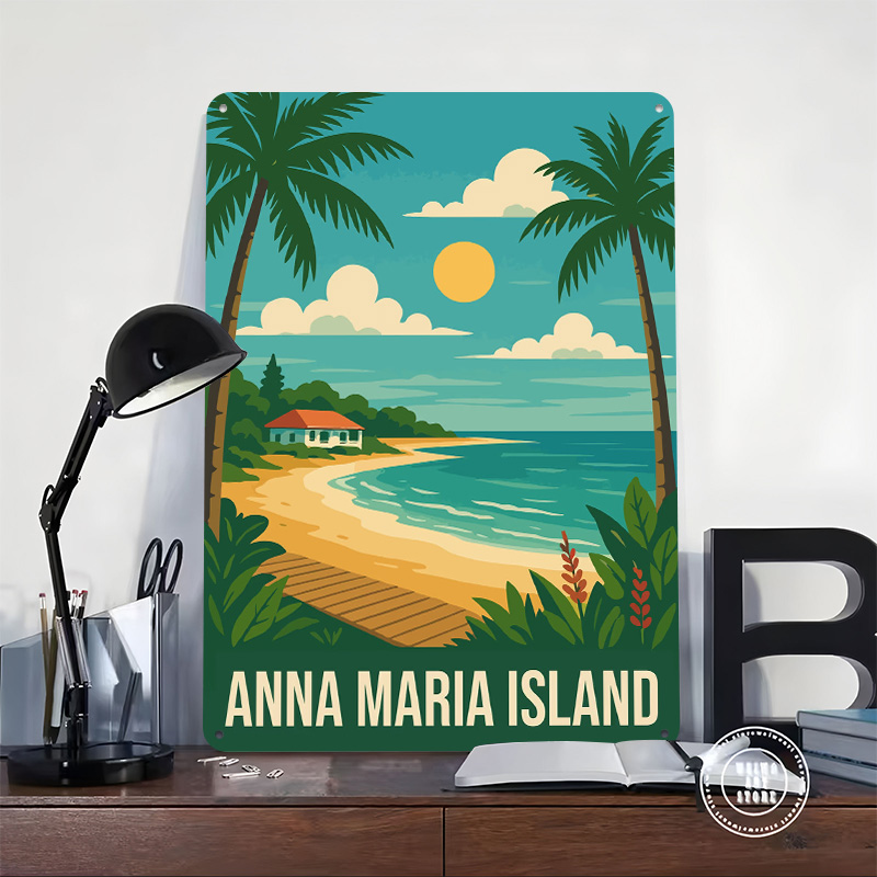 Pôster Metálico de Viagem Ilha - Retro Gaming Island avaliação e preço