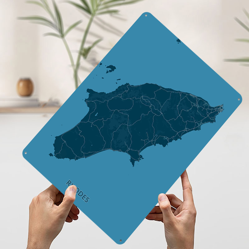 Mapa da Ilha de Rodes - Pôster - Retro Gaming Island avaliação e preço