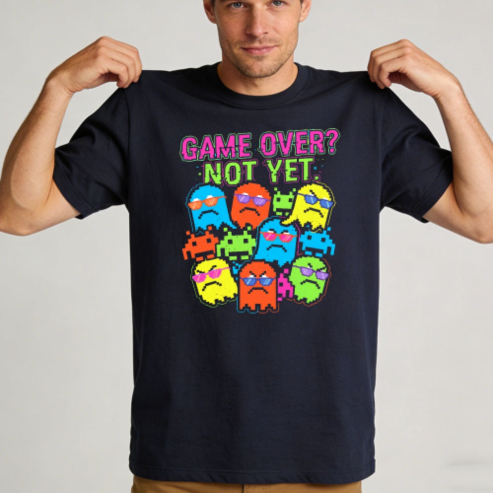 Camiseta de Algodão Casual com - Retro Gaming Meme avaliação e preço