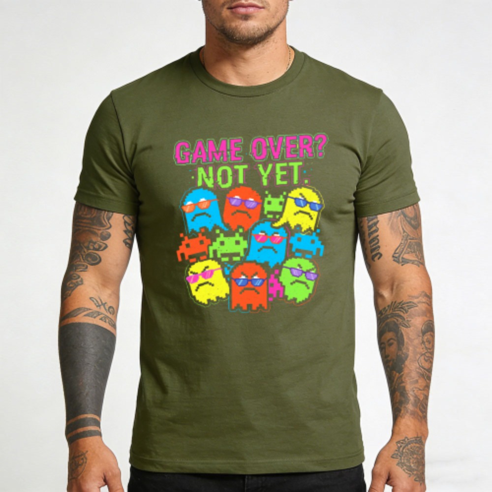 Camiseta de Algodão Casual com - Retro Gaming Meme avaliação e preço