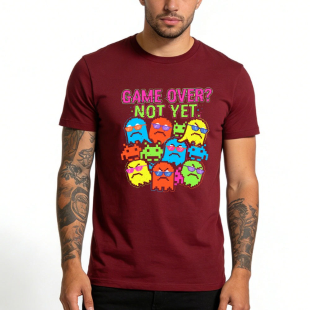 Camiseta de Algodão Casual com - Retro Gaming Meme avaliação e preço