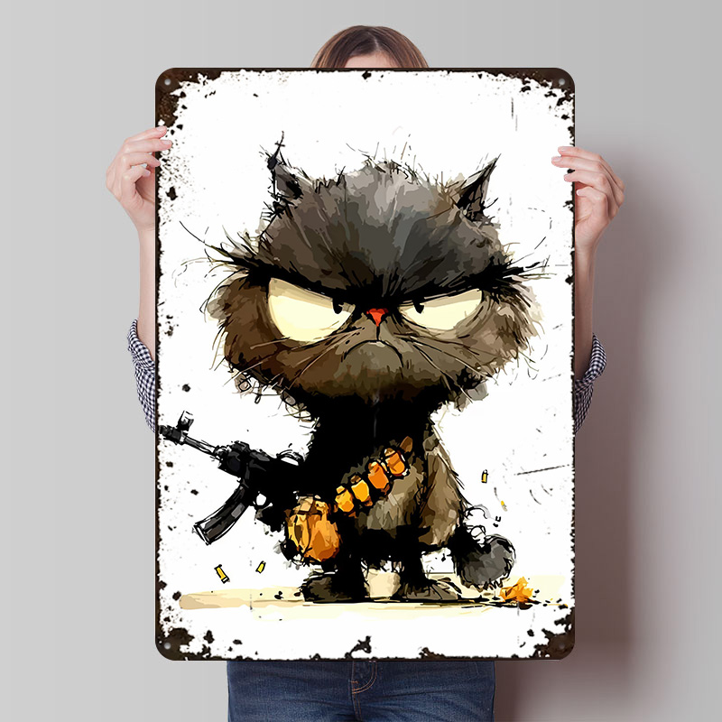 Pôster Personalizado de Gato c - Retro Gaming Gun avaliação e preço