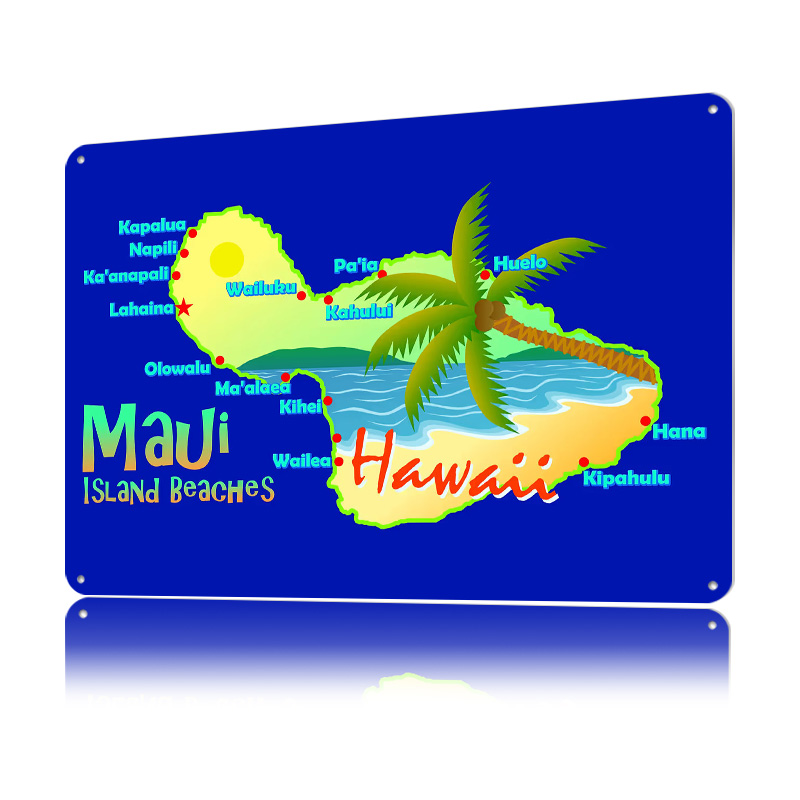 Mapa de Praias da Ilha de Maui - Retro Gaming Island avaliação e preço