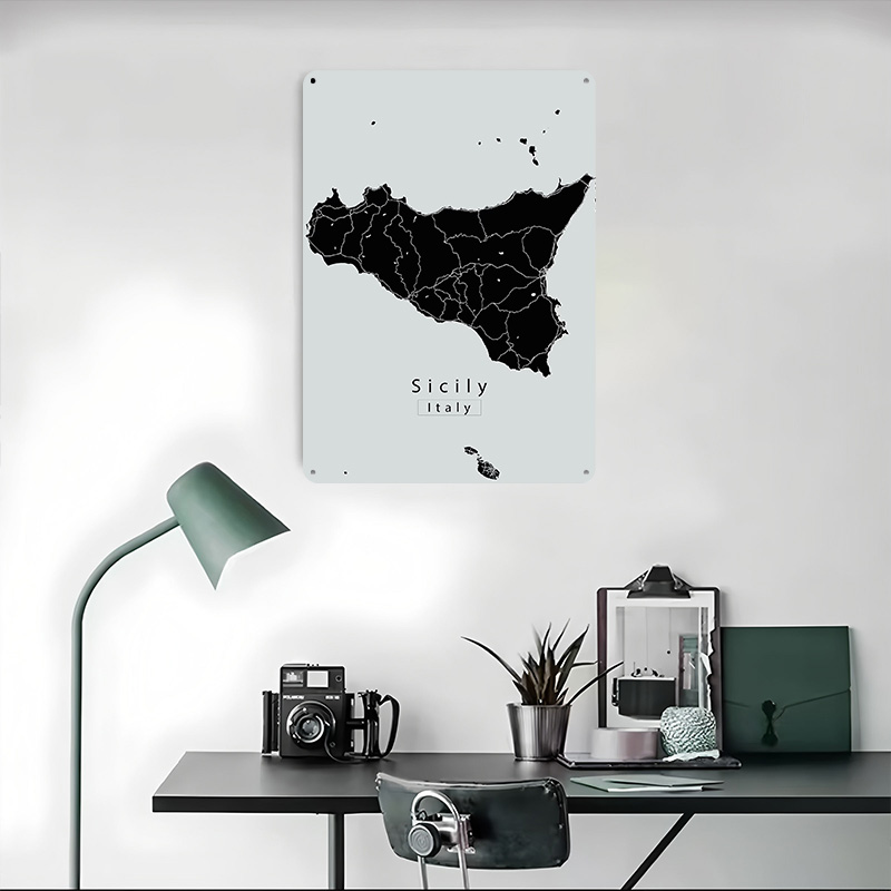 Pôster de mapa da ilha da sicí - Retro Gaming Island avaliação e preço